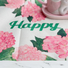 Load image into Gallery viewer, Happy Easter Pink Hydrangea Table Runner
