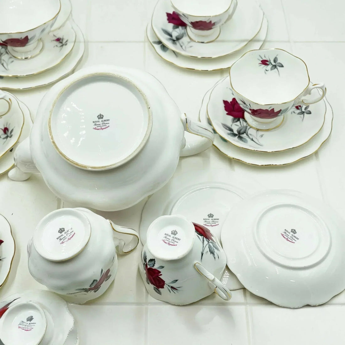 Royal Albert Sweet Romance Tea Set - Exquisite Homewares 