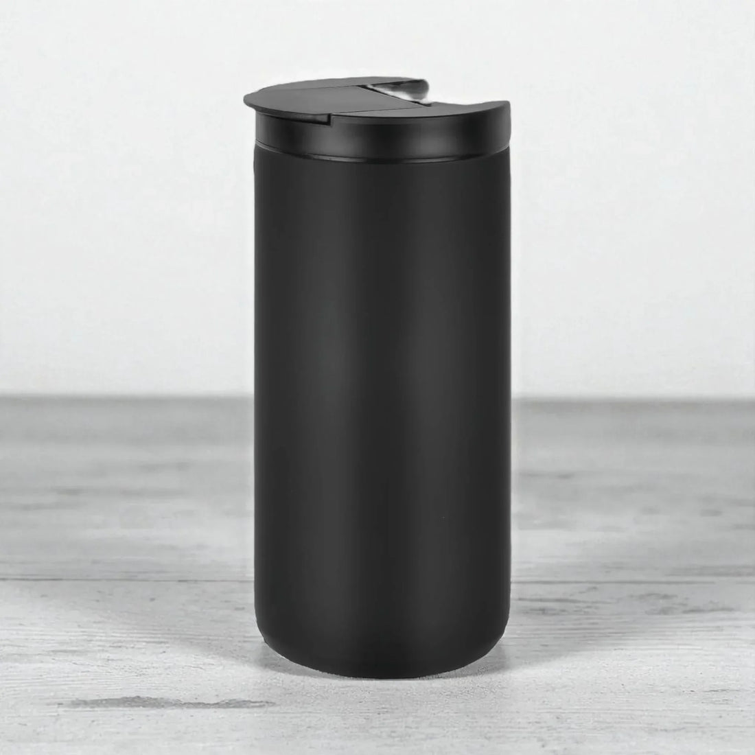 Travel Cup Matte Black - 350ml Twin Wall Stainless Steel Soft Touch