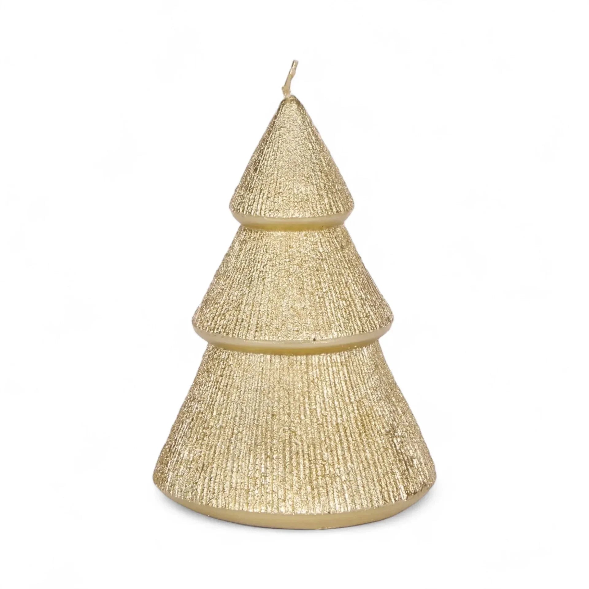 11cm Gold Rubbed Tree Candle