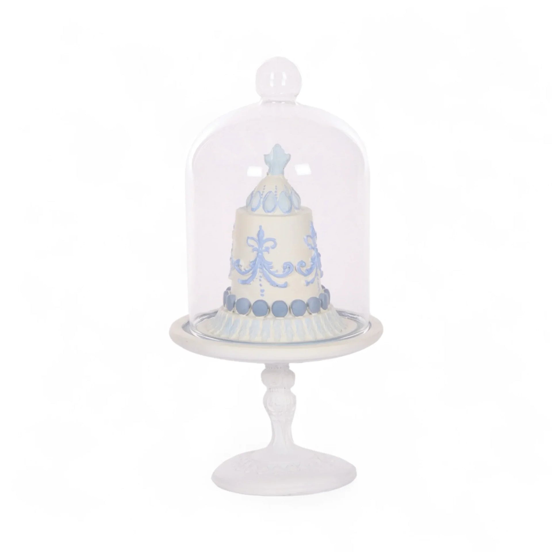 Frosty Blue Frosted Cake Cloche