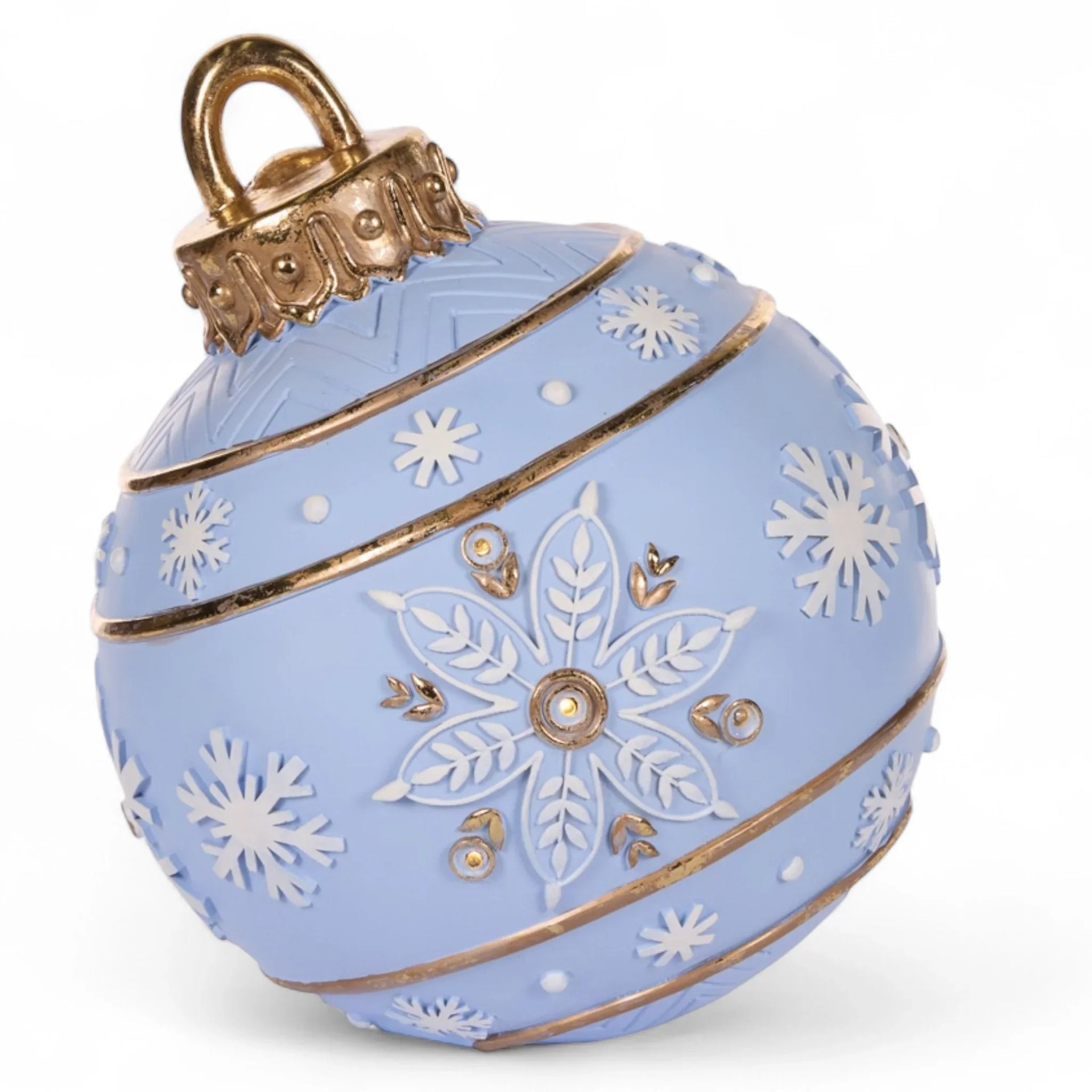 41cm LED Blue Snowflake Bauble Decor