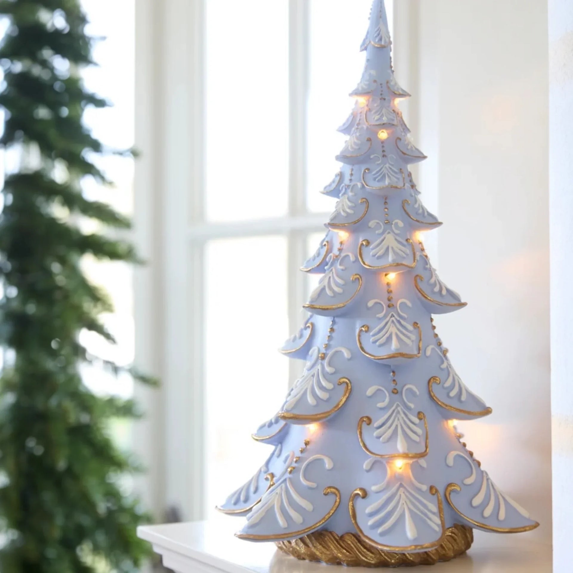 LED Blue Snowflake Tree