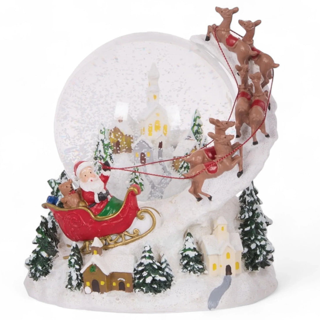 17cm Santas Sleigh Snow Globe