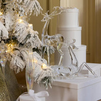 28cm Glistening Sitting Reindeer