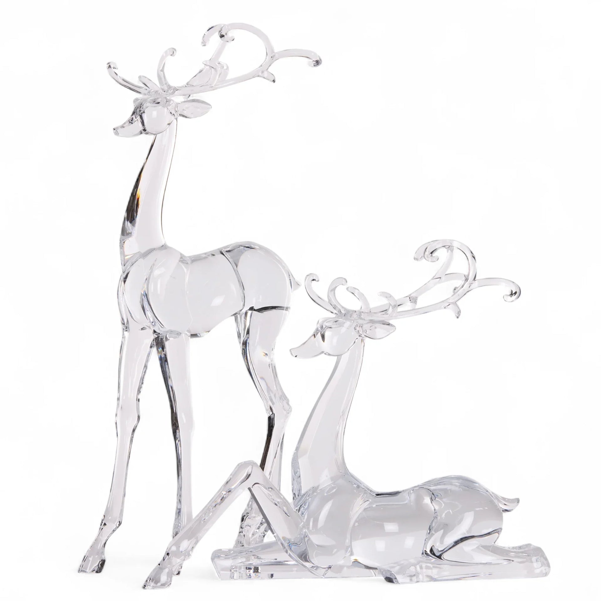 28cm Glistening Sitting Reindeer