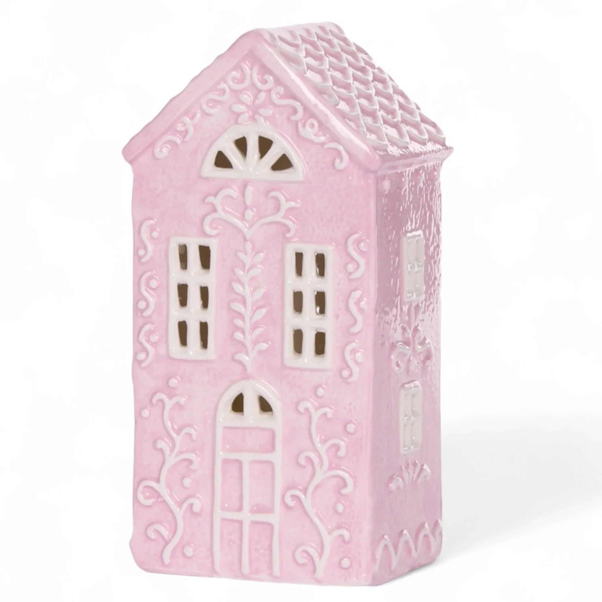 LED Pink Gingerbread Townhouse