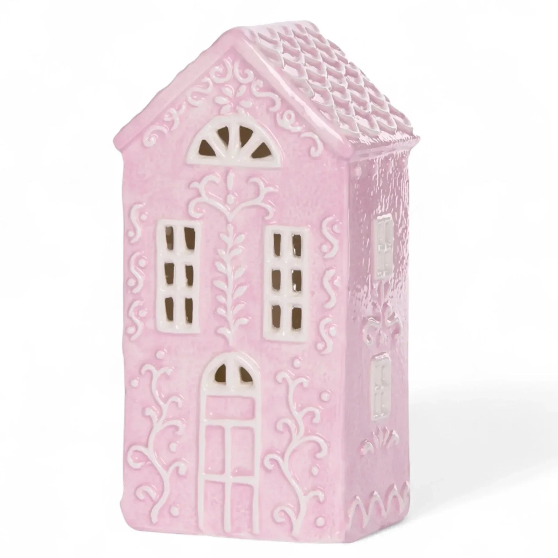 LED Pink Gingerbread Townhouse