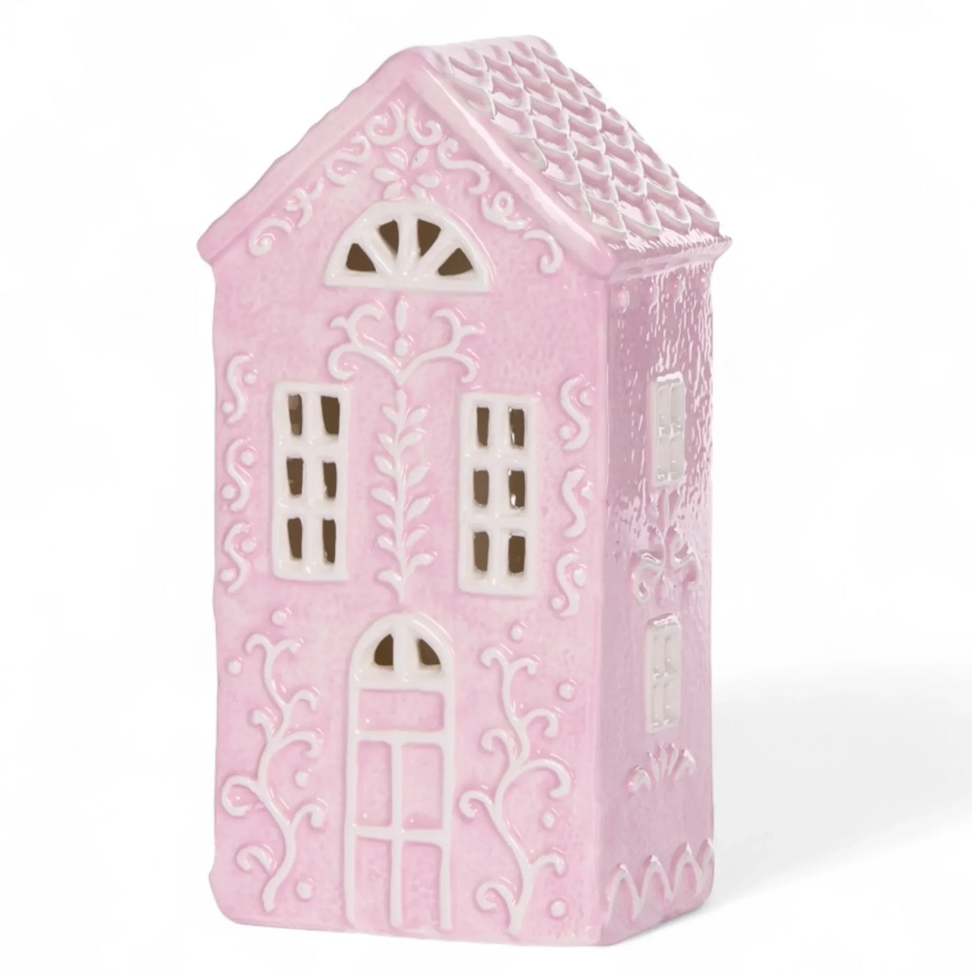 LED Pink Gingerbread Townhouse