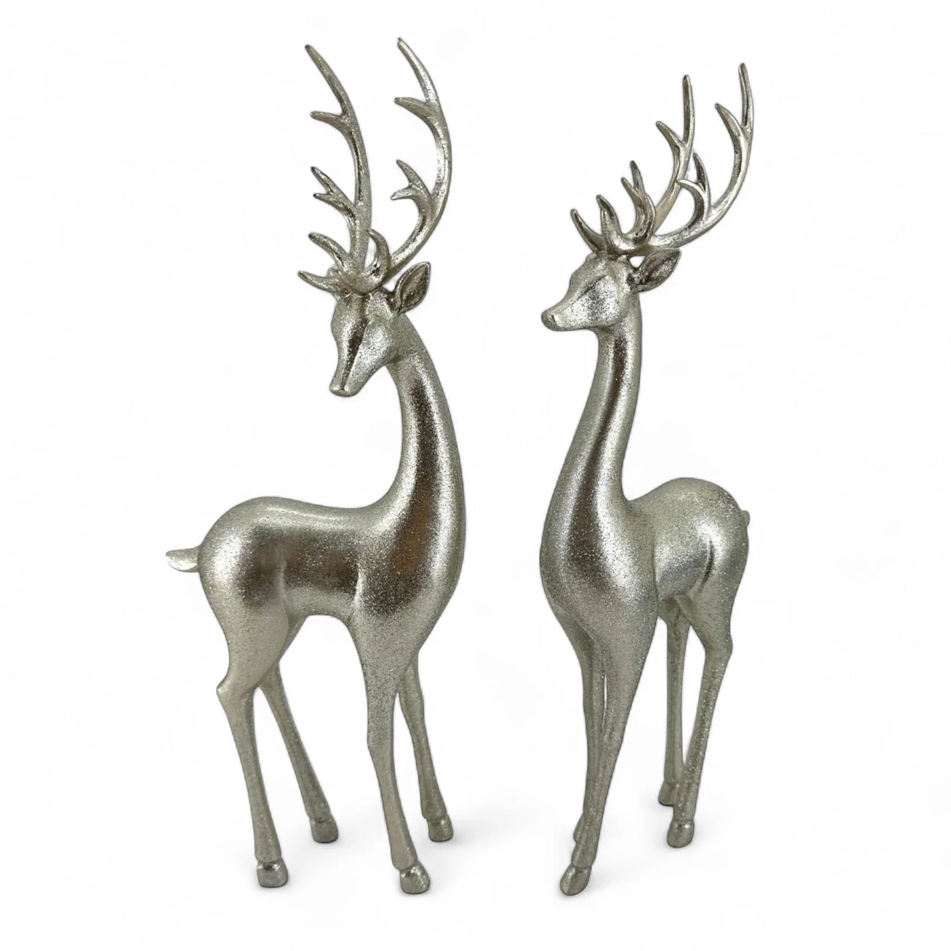 Set 2 Silver Deers