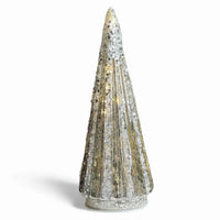 Glittering silver and gold sequin Christmas tree decoration for festive home décor