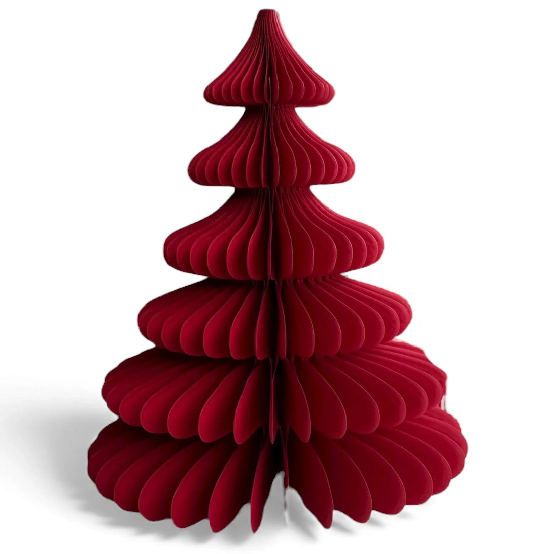Christmas Tree Dec Paper 12x12x30cm Red