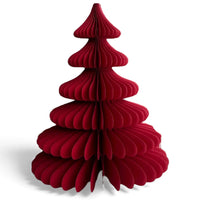 Christmas Tree Dec Paper 12x12x30cm Red