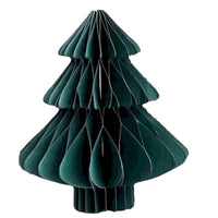 Emerald green accordion-fold Christmas tree decoration for modern holiday home décor