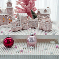 LED Pink Gingerbread Train - 18x7.5x15.5 cm