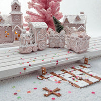 LED Pink Gingerbread Church - 14x12x23.5 cm