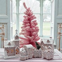 LED Pink Gingerbread Train - 18x7.5x15.5 cm