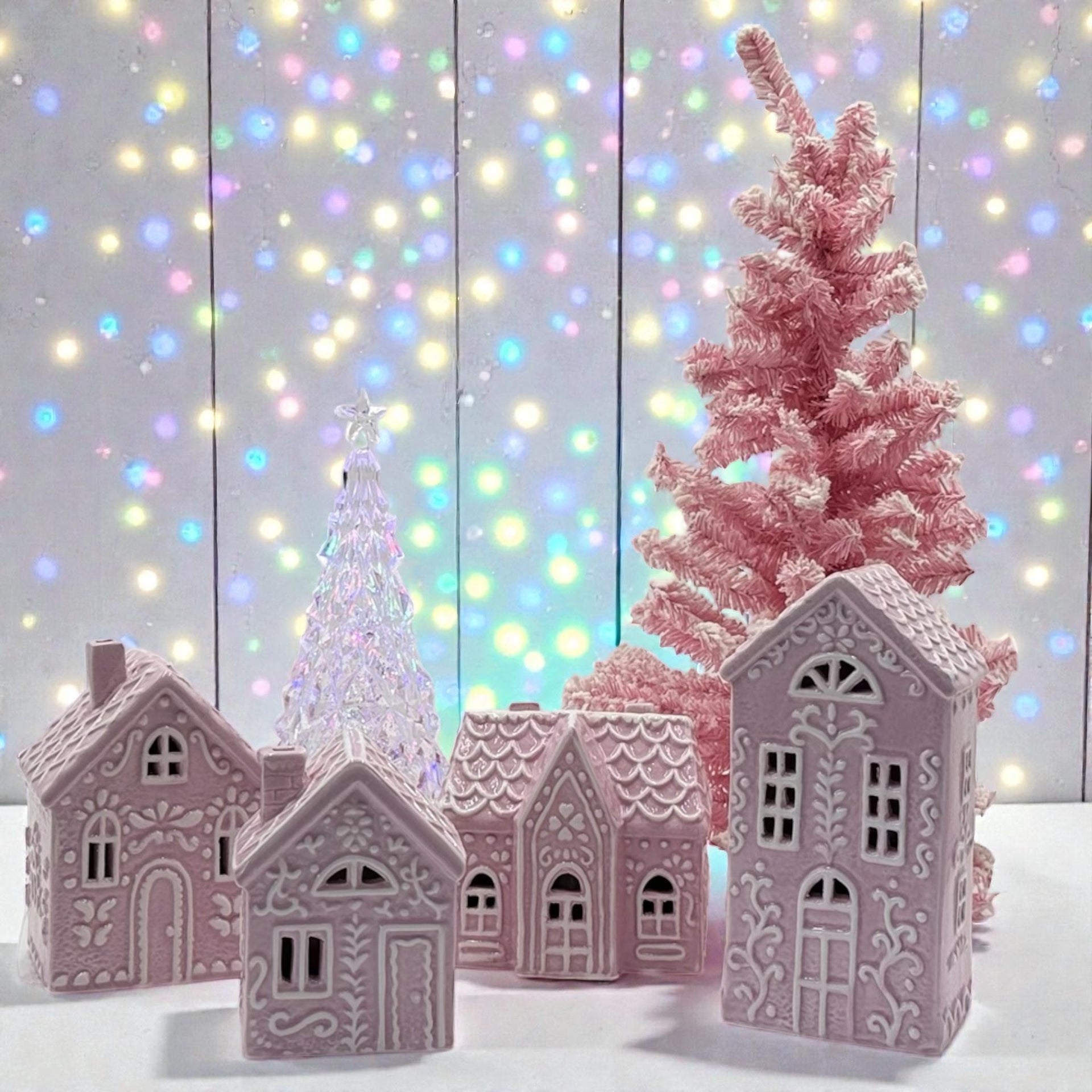 LED Pink Gingerbread Tavern