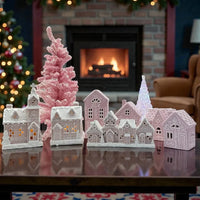 LED Pink Gingerbread Townhouse
