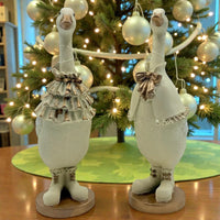 Ivory & Gold Regal Duck With Cape