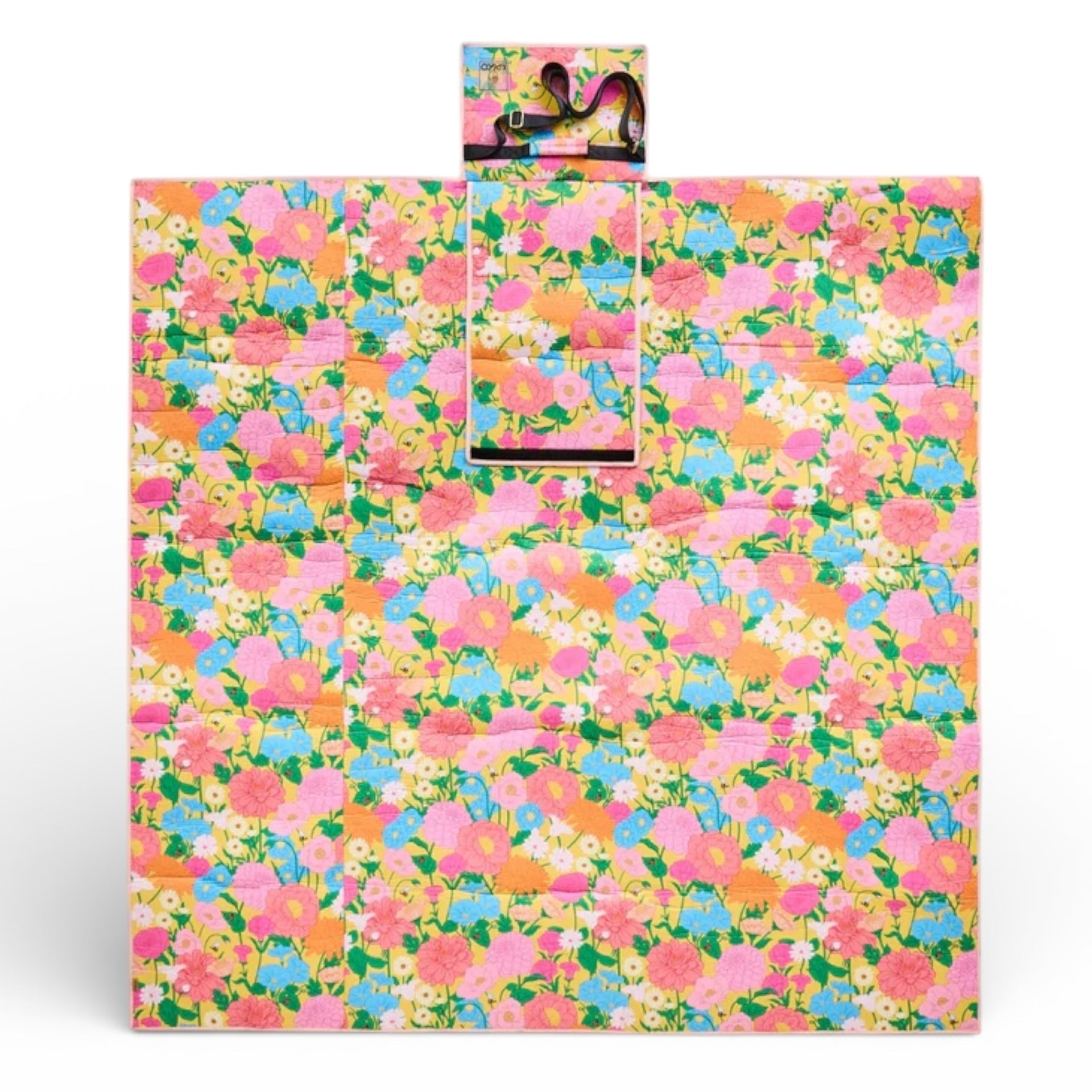 Follow The Sun Yellow Picnic Mat, Water repellent -180x180cm