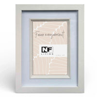 Light grey wooden photo frame with matte finish, 4x6 inch, for home décor and wall display