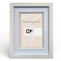 Light grey wooden photo frame with matte finish, 4x6 inch, for home décor and wall display