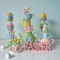 Sweet Teapot Bunny 2 Teacups - 26cm