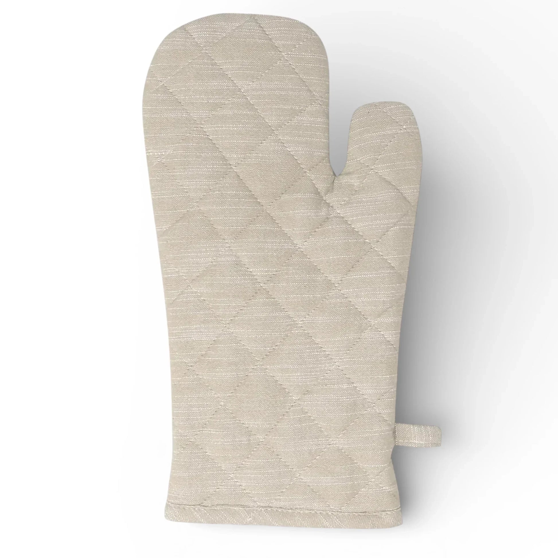 Elysian Taupe Oven Mitt 16x32cm - Cotton & Polyester