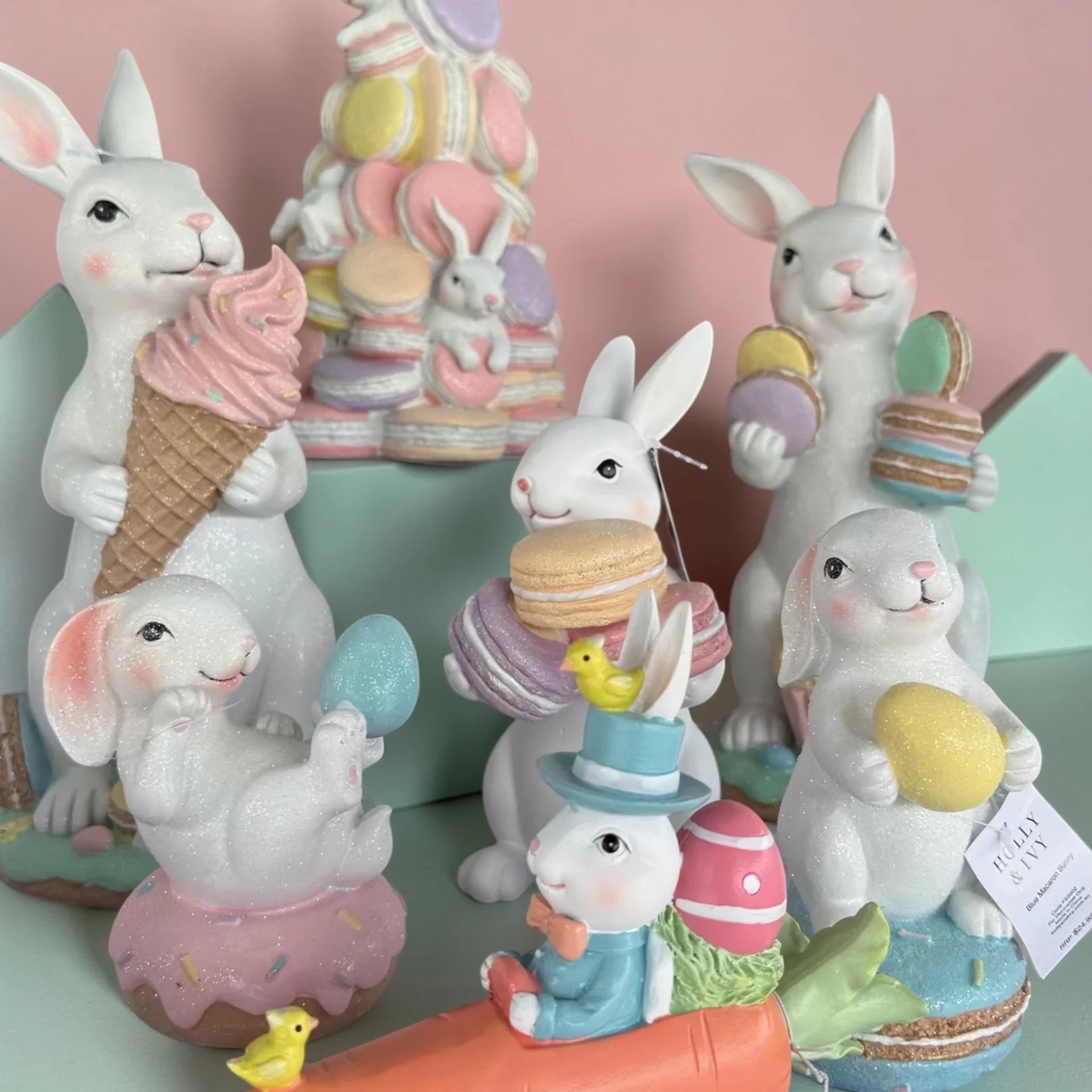 Blue Macaron Bunny 16cm