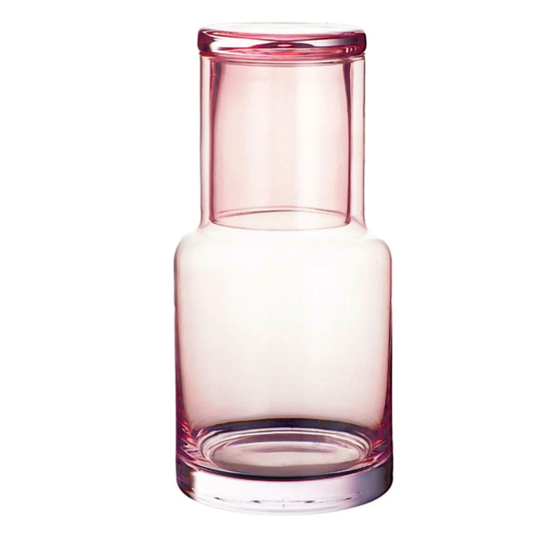 Pink glass vase with modern design, perfect for home décor and floral arrangements