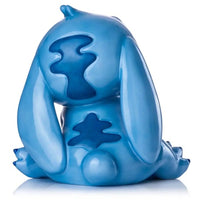 Glossy blue ceramic Stitch figurine, Disney character home décor accent piece