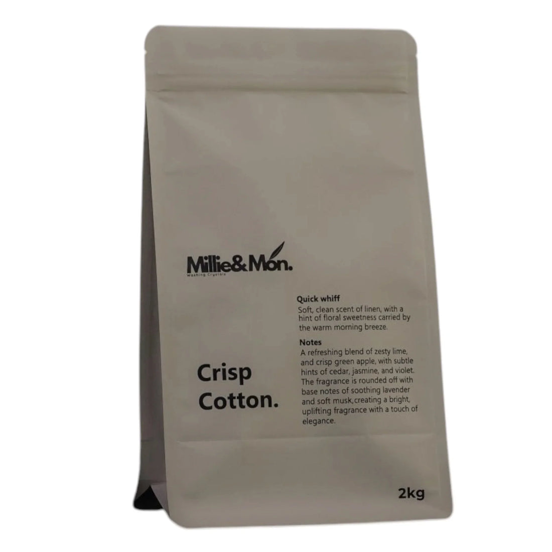 Premium Meets Freshness - 2kg Mille&Mon Crisp Cotton Washing Crystals