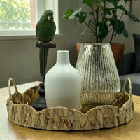 35cm Round Hyacinth Tray with Handle