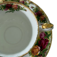 Royal Albert Old Country Roses Cup & Saucer Duo — Mild Rubbed Gilding