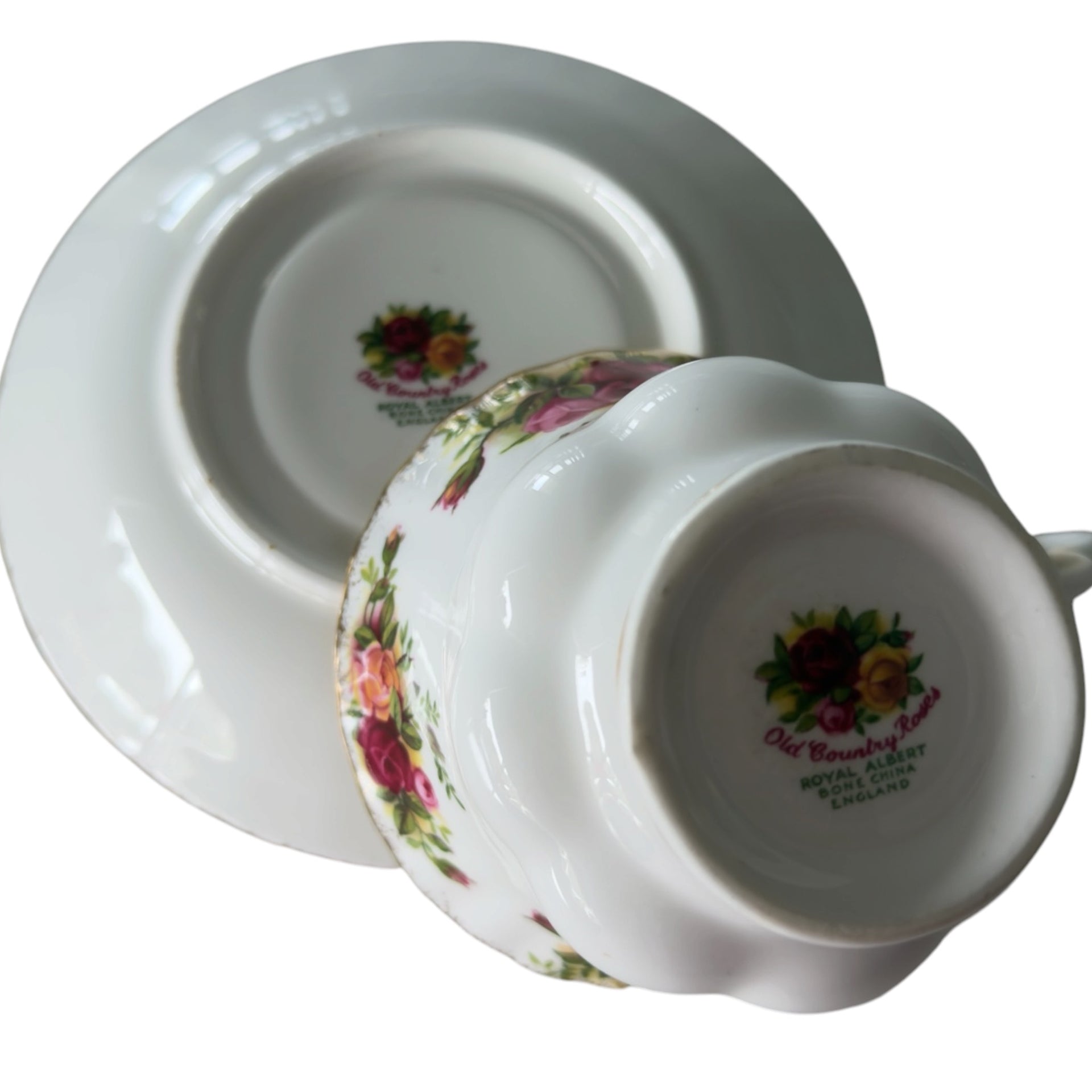 Royal Albert Old Country Roses Cup, Saucer & Plate Trio — Dot Only