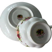 Royal Albert Old Country Roses teacup and saucer, vintage bone china with floral design, elegant homeware