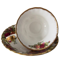 Royal Albert Old Country Roses Cup & Saucer Duo — Mild Rubbed Gilding