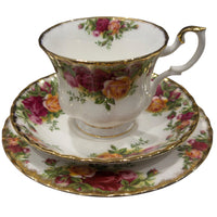 Royal Albert Old Country Roses Cup, Saucer & Plate Trio — Dot Only