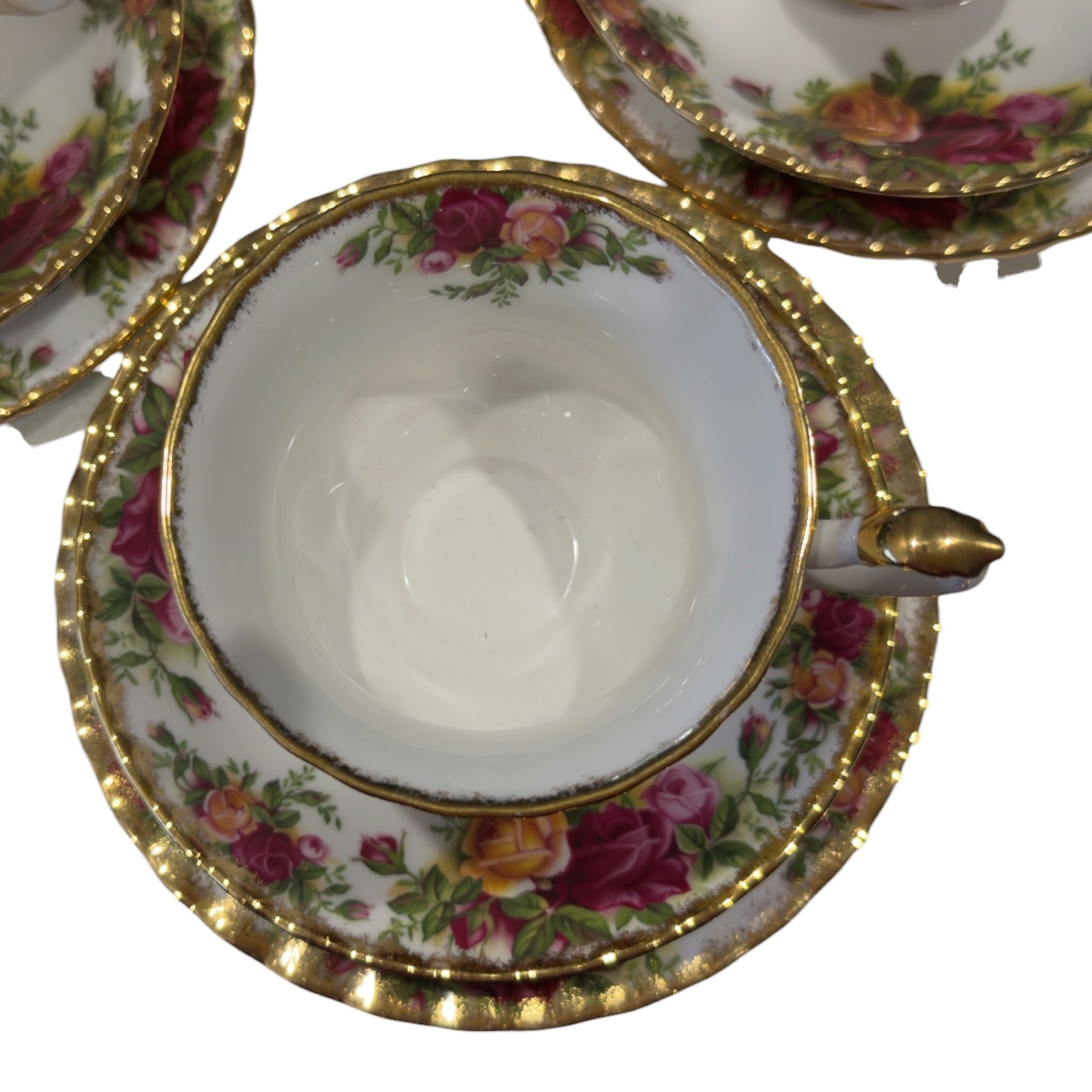 Royal Albert Old Country Roses Cup, Saucer & Plate Trio — Dot Only