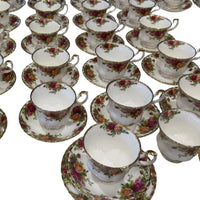 Royal Albert Old Country Roses Cup & Saucer Duo — Mild Rubbed Gilding