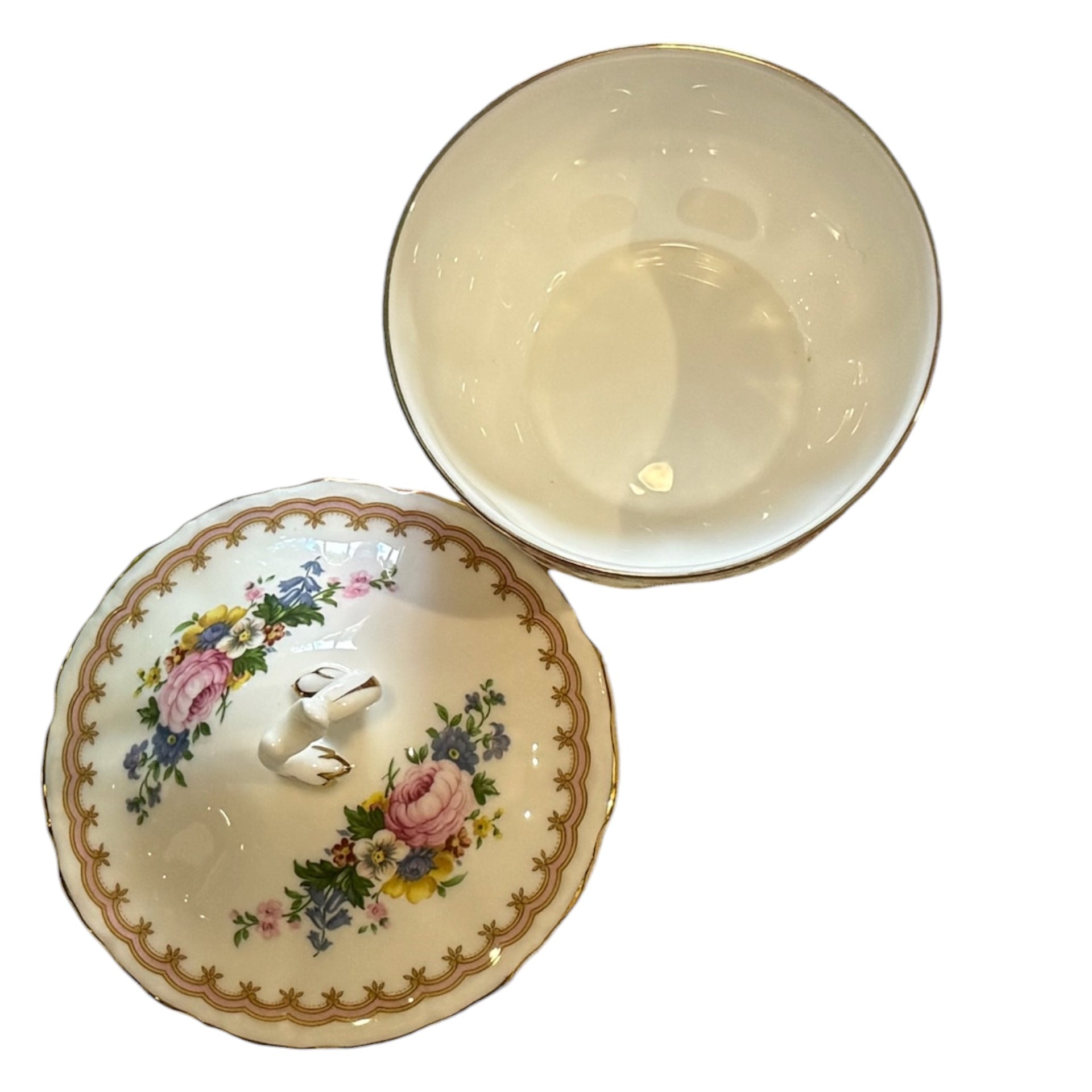 Royal Albert Lady Carlyle Lidded Bowl — Vintage Bone China, Made in England