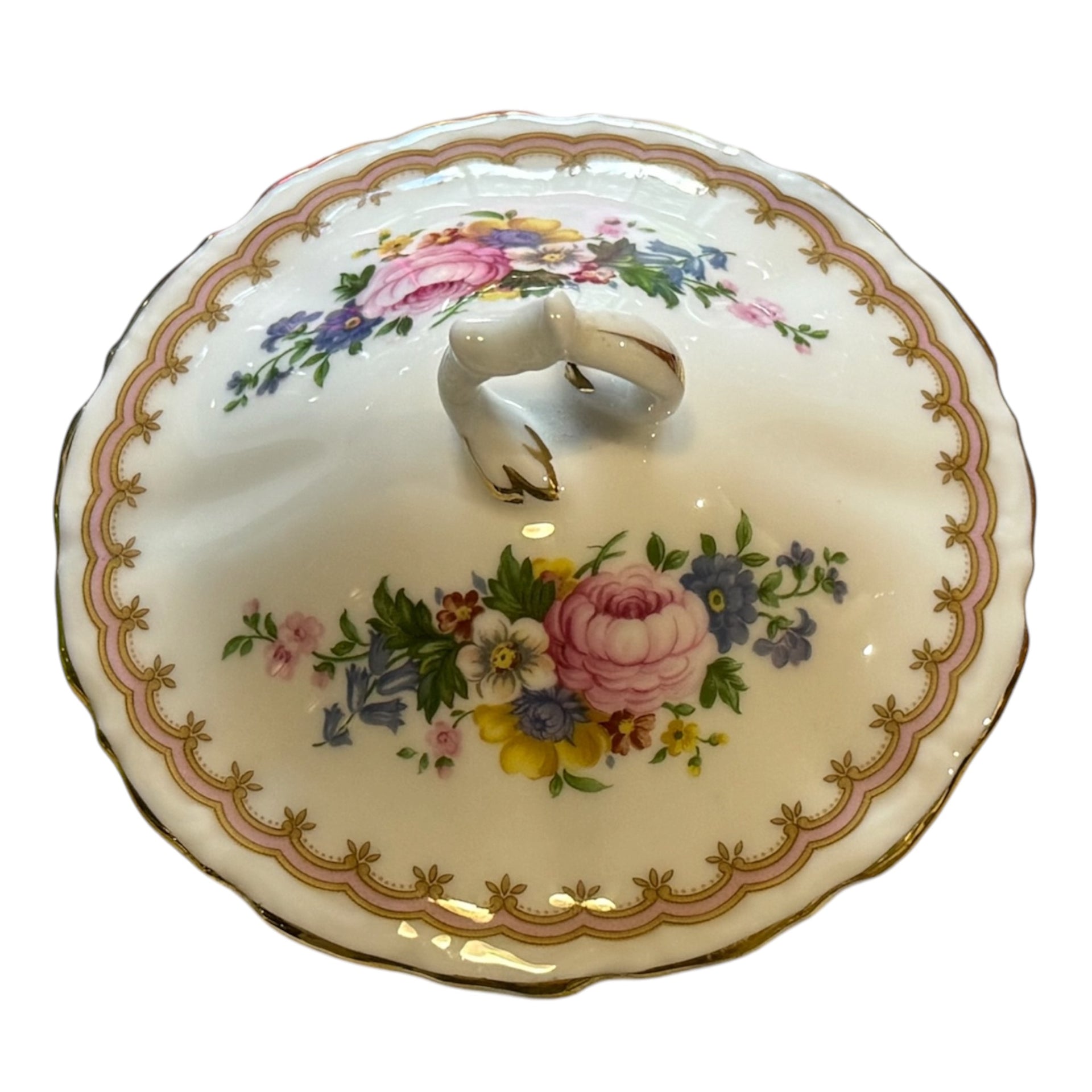 Royal Albert Lady Carlyle Lidded Bowl — Vintage Bone China, Made in England