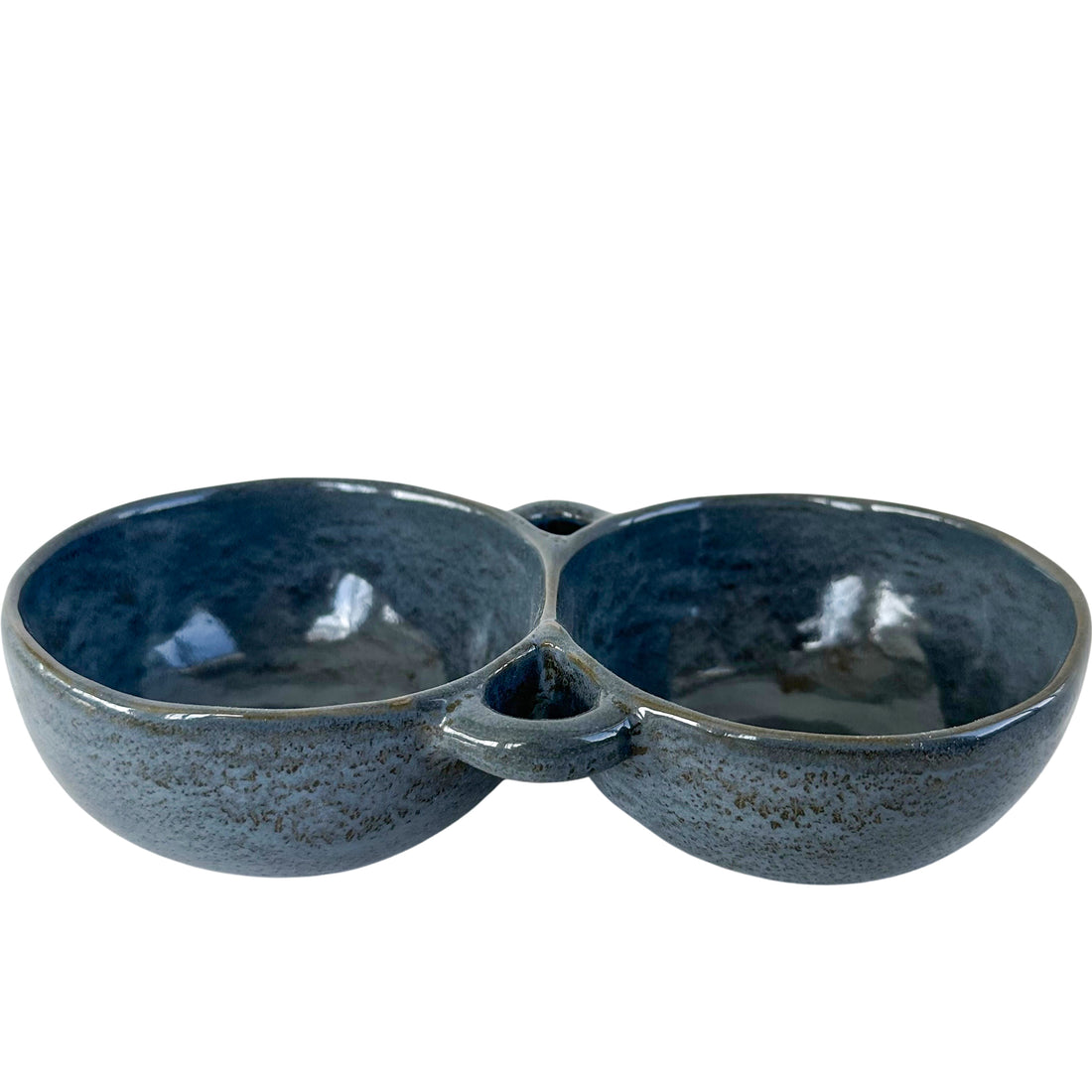 Grey/Blue Double Snack Bowl