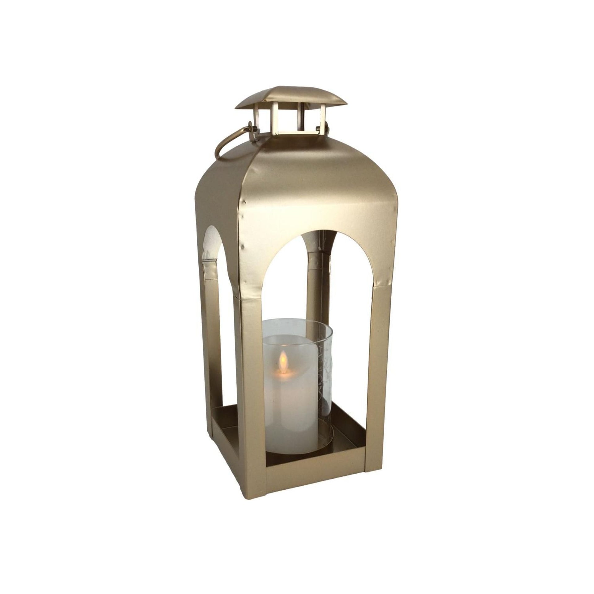 38cm Gold Metal Lantern