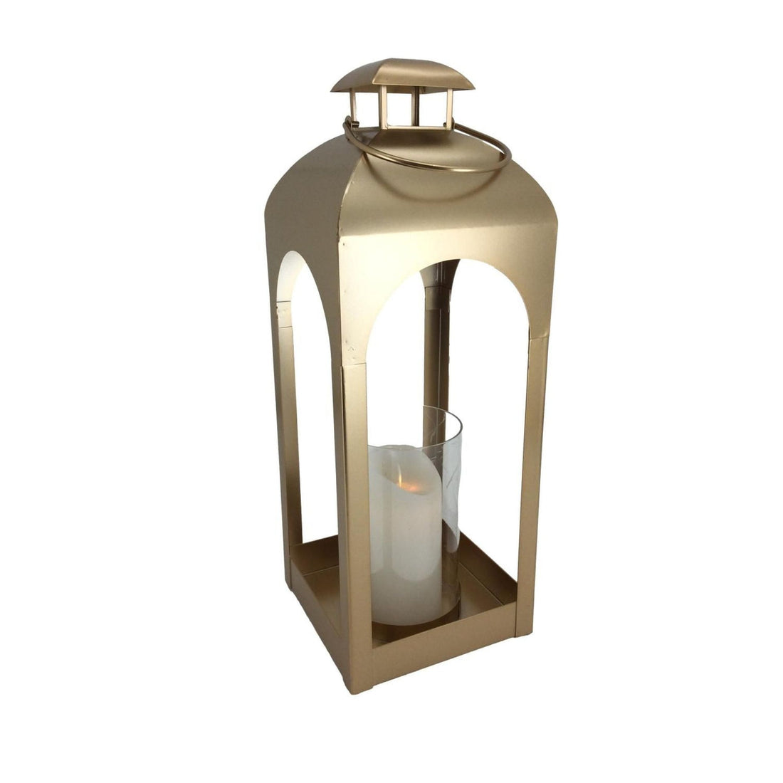 52cm Gold Metal Lantern