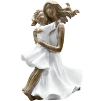 NF Eternal Love figurine of a mother and daughter embracing in white dresses