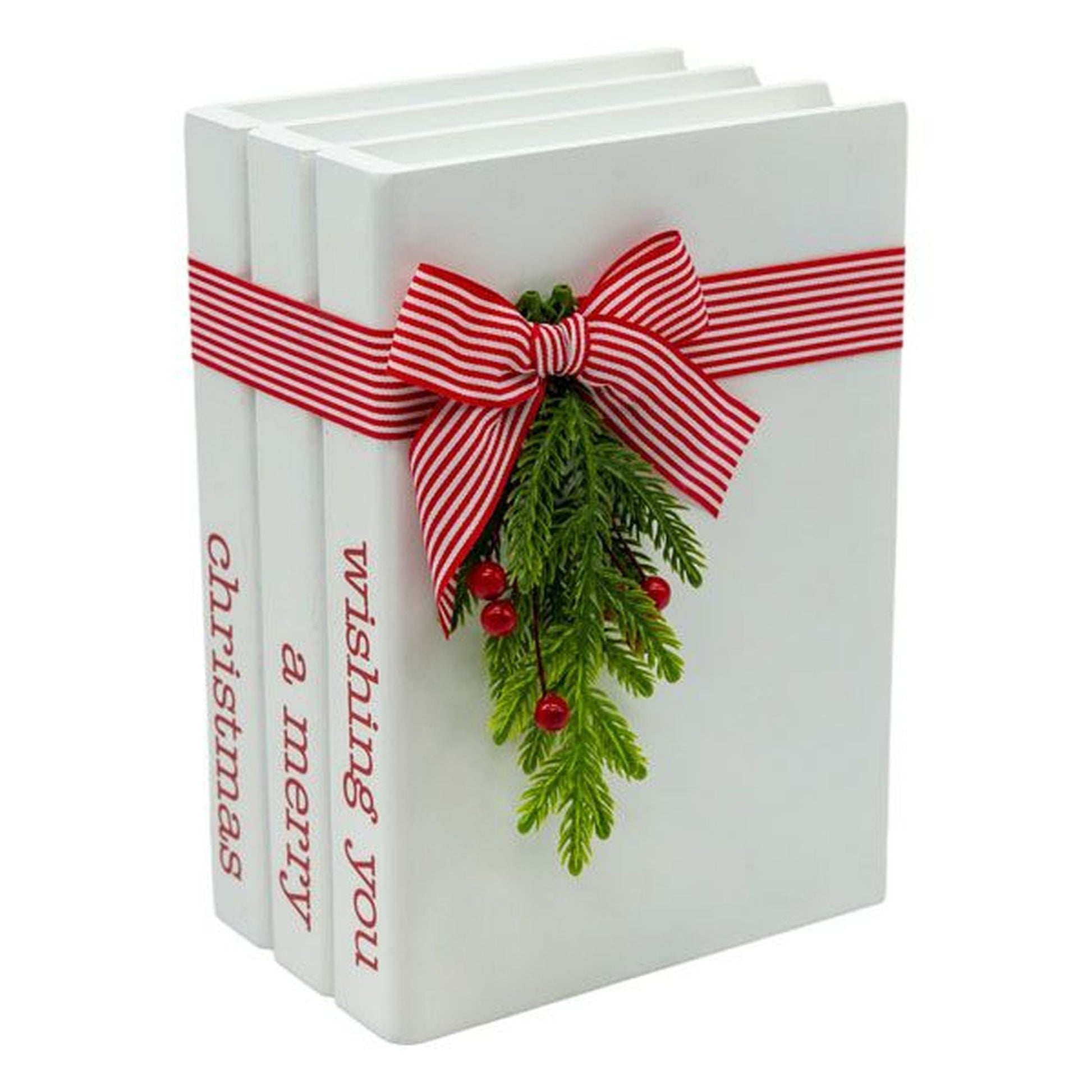 White Christmas Book Stack