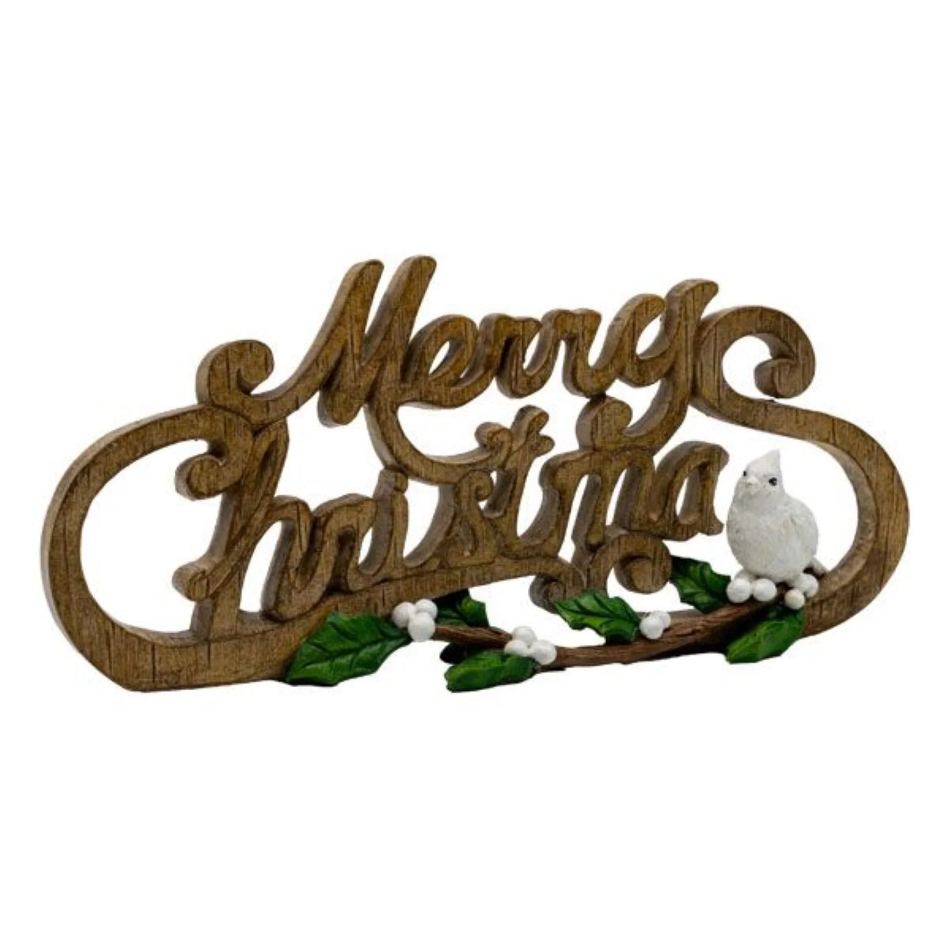 Christmas with White Cardinal Table Deco