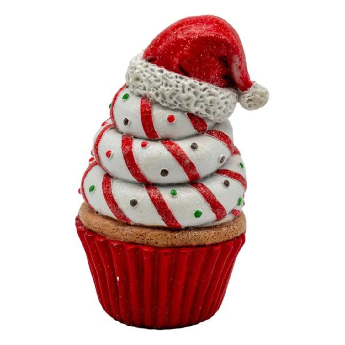 Pair of Cupcakes with Antler/Santa Hat Topper